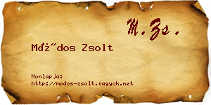 Módos Zsolt névjegykártya